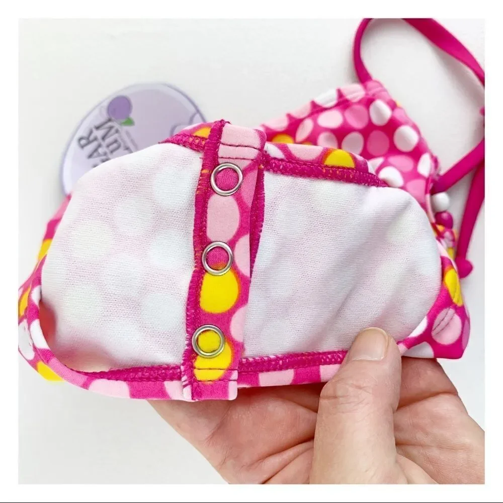 Baby Girl One-Piece Pink Spotted Bathing Suit‎